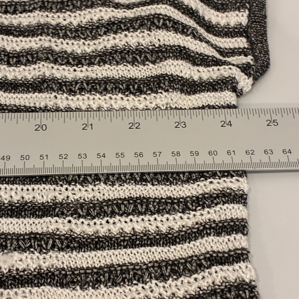 Coldwater Creek Womens Sleeveless Knit Striped Sweater Size 2X Black Lagenlook - Picture 8 of 11
